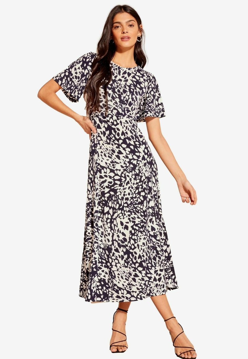 Friends Like These FLUTTER SLEEVE ROUND NECK  REGULAR - Kasdienė suknelė - blue animal