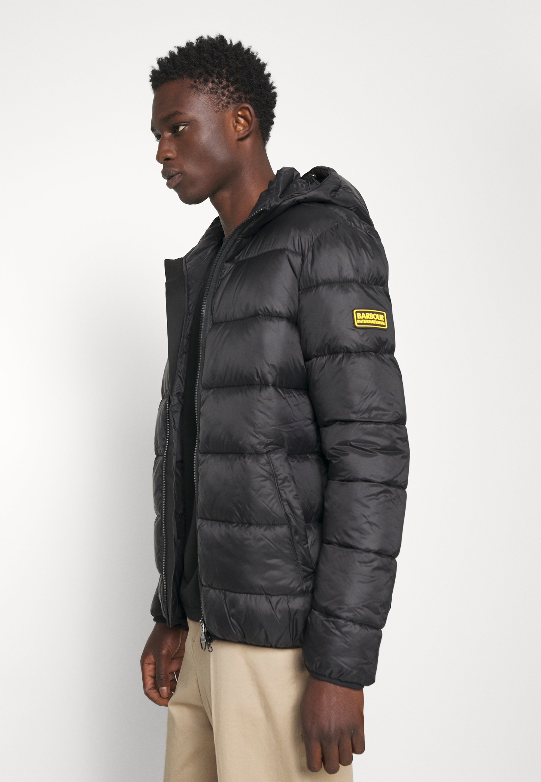 Barbour International Black Legacy Bobber Quilted Jacket
