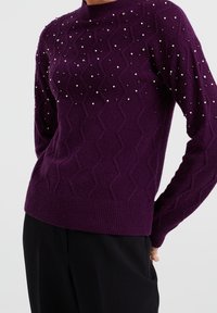 WE Fashion Stickad tröja - purple