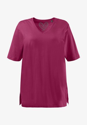 Ulla Popken, Basic T-shirt - magnolienrot