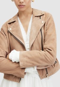 AllSaints DALBY BIKER - Skinnjacka - pale tan brown