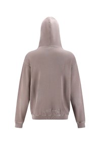 Felpa con cappuccio in morbido tessuto marrone chiaro; presenta una vestibilità comoda, polsini e orlo a costine. Logo sottile ricamato vicino al fondo.