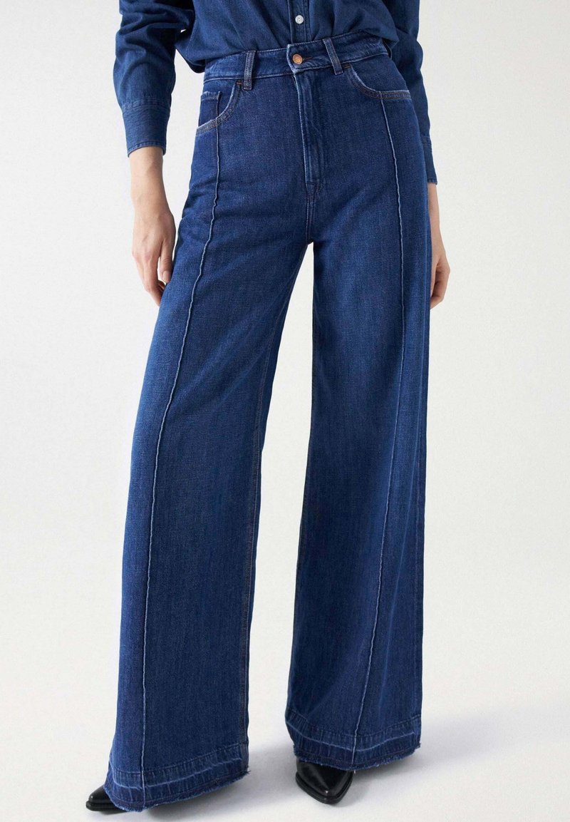 Salsa Jeans TRUE WIDE Jeans Straight Leg blau Zalando.at