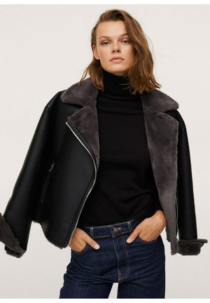 Giacca in similpelle - noir