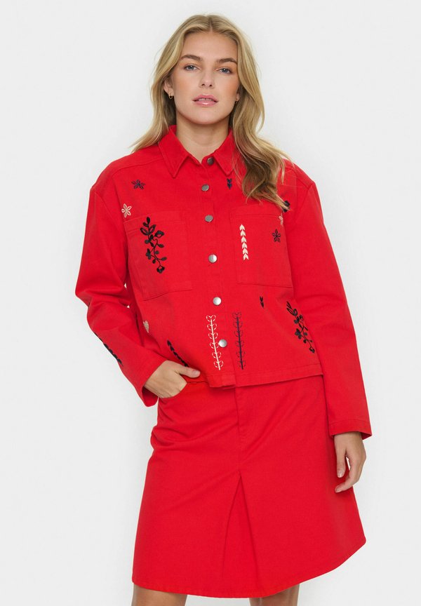JEANSZ - Jeansjacke - flame scarlet