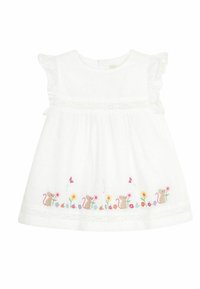 JoJo Maman Bébé - MOUSE EMBROIDERED  REGULAR FIT - T-shirt print - white Miniatuurafbeelding 1