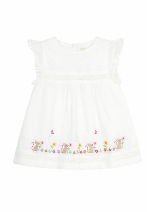 JoJo Maman Bébé MOUSE EMBROIDERED  REGULAR FIT - T-Shirt print - white