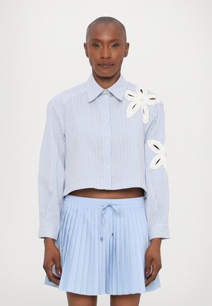 sandro SHIRT WITH FLOWERS - Hemdbluse - bleu ciel