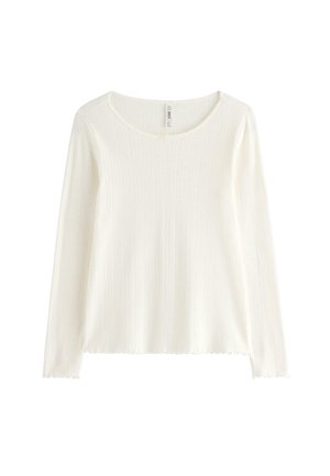 Lindex, LINDEX PYJAMA TOP IN POINTELLE LINDEX - Maglia del pigiama - off white