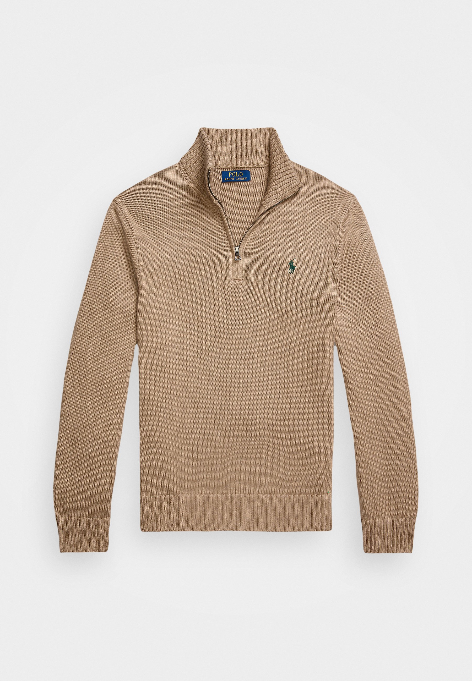 Polo Ralph Lauren WOOL QUARTER-ZIP JUMPER - Jumper - latte