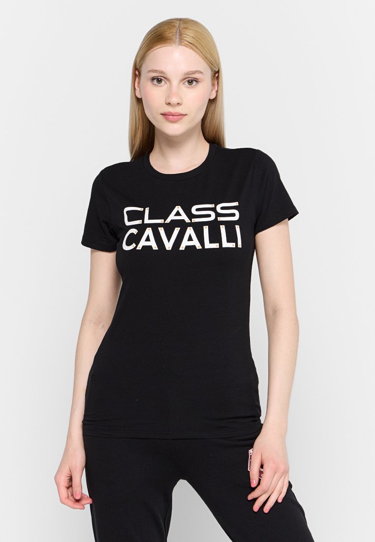 Cavalli Class T-shirt print zwart Cavalli Class T-shirt print zwart