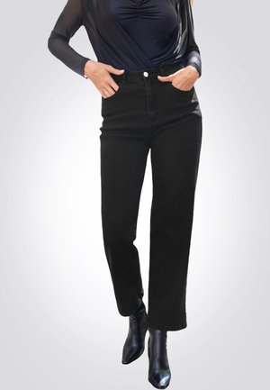 HIGH WAIST  - Straight leg jeans - black