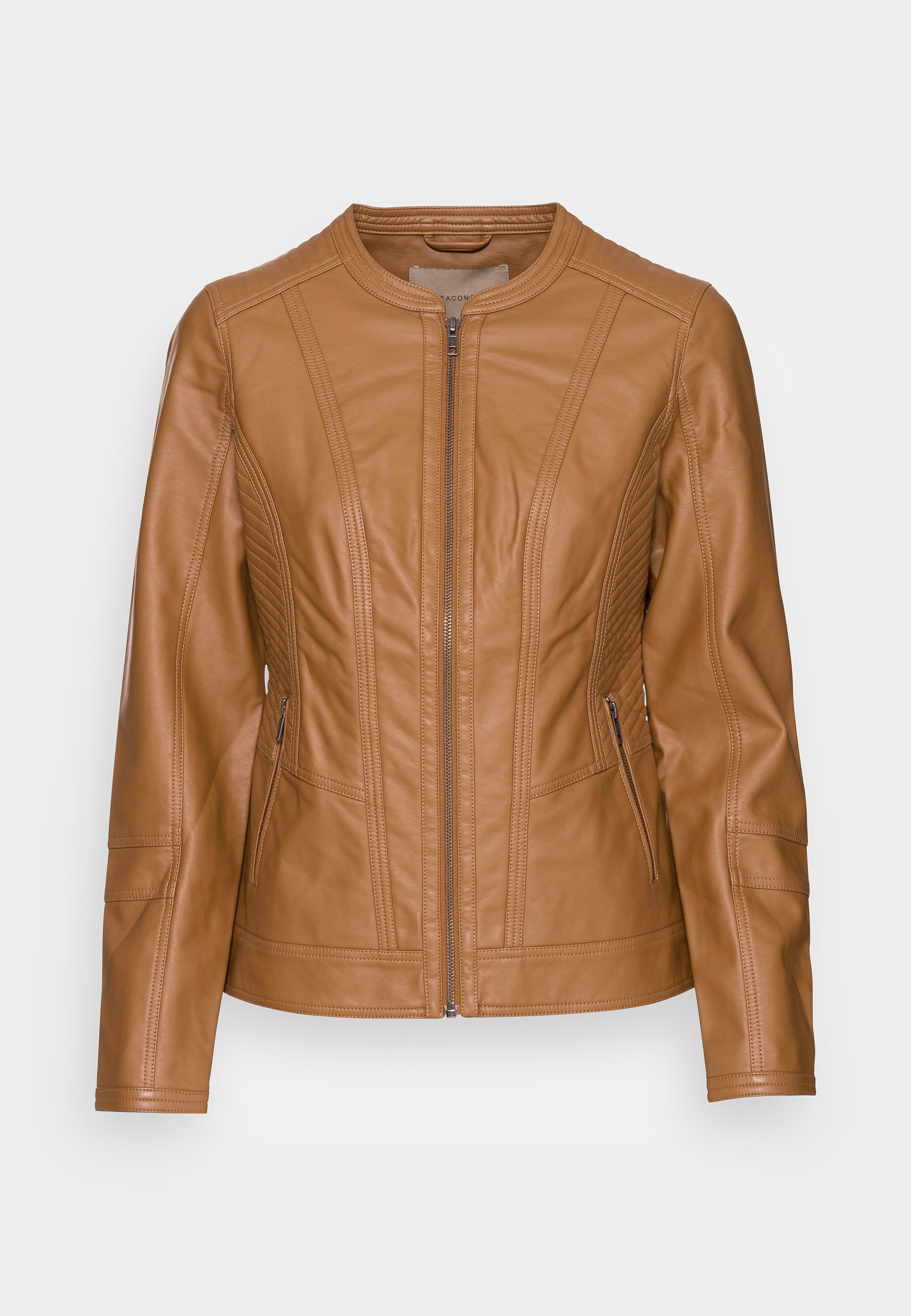 Faux leather jacket - caramel 
