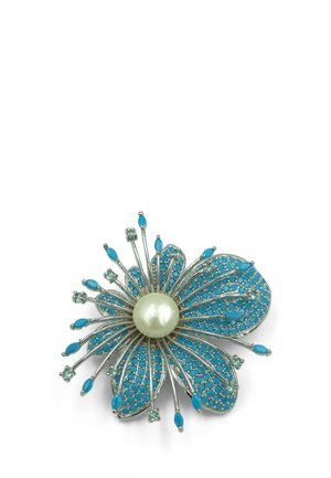 HEBE JEWELS, OCEAN FLOWER - Spilla - silver-coloured türkis