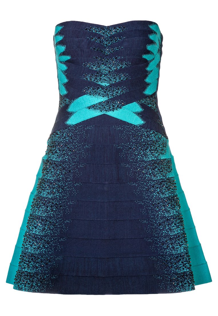 Hervé Léger Cocktailjurk blauw/turquoise