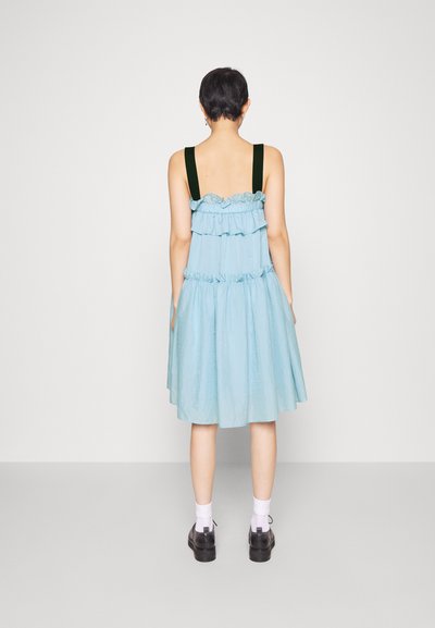 Brogger EMILY MINI DRESS WRONG - Cocktailkleid/festliches Kleid - beige/black checkerboard print