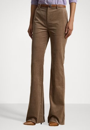HIGH-RISE CORDUROY FLARE PANT - Pantaloni - taupe brown