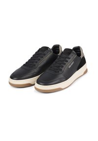 Sneakers Basse Lyle&Scott DYCE | Uomo Donna | Misto Tessuto Camoscio | Colore Nero | Chiusura A Stringa