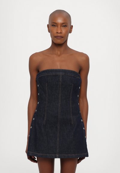Ksubi HOTLINE DRESS ORIGINAL SNAPS - Rochie din denim - blue