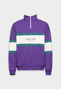 Kaotiko CREW BERWIN UNISEX - Sweatshirt - purple/jade/ivory