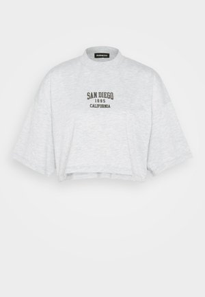 Even&Odd Tricou cu imprimeu - mottled light grey
