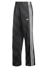 Μαύρο αθλητικό παντελόνι με υφή και λευκές τρεις ρίγες στα πλάγια. Ελαστική μέση για άνεση.