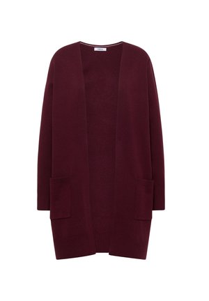Cecil, LANGER CARDIGAN IN OFFENER PASSFORM - Gilet - red wine