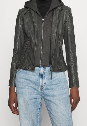 Leren jas - anthracite