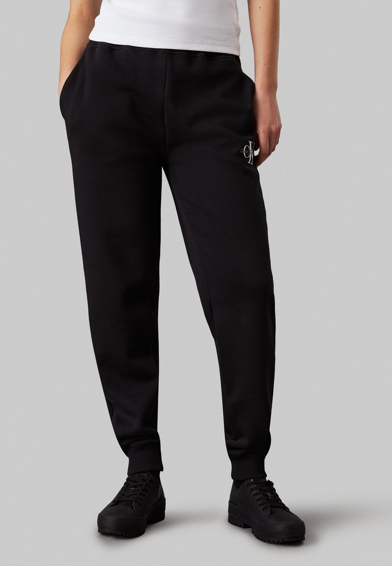 Calvin Klein Jeans MONOLOGO CUFFED PANT - Treningo apatinė dalis - black