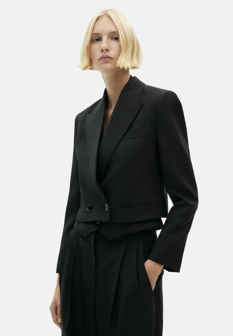 Mango SMOCK - Blazer - black
