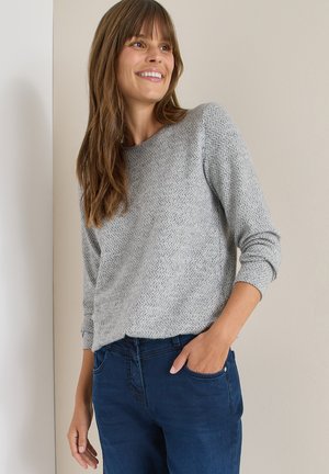 HERRINGBONE JACQUARD - Pullover - blau