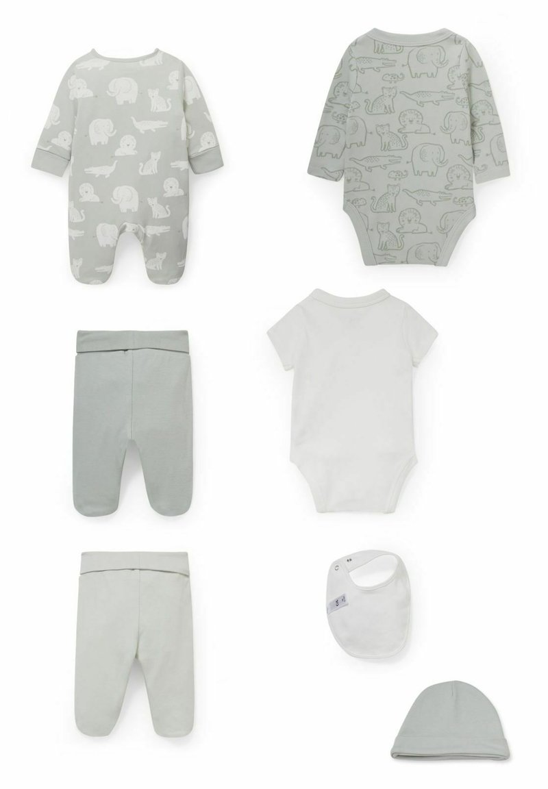 Kinder Shirts & Tops | C&A SET Strampler Mütze mint green gray/mint - XI05554 Kinder Shirts & Tops | C&A SET Strampler Mütze mint green gray/mint - XI05554