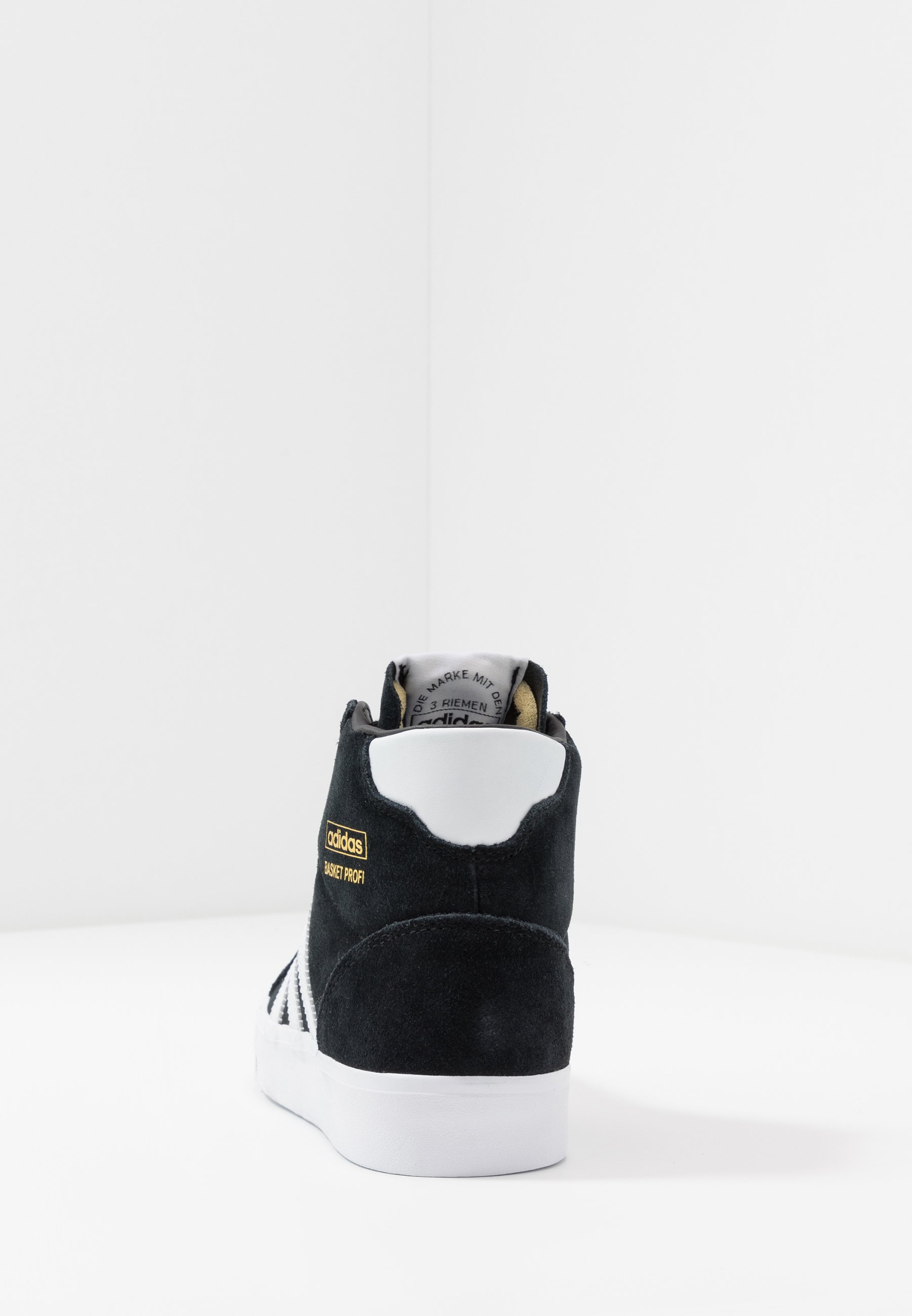 adidas Originals BASKET PROFI UNISEX - Sneakers hoog - core black/footwear  white/gold metallic/zwart - Zalando.nl