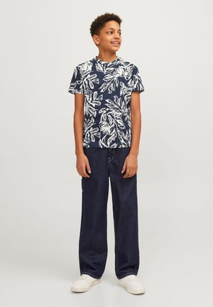 Jack & Jones Junior, JORLAFAYETTE CREW NECK - T-Shirt print - sky captain