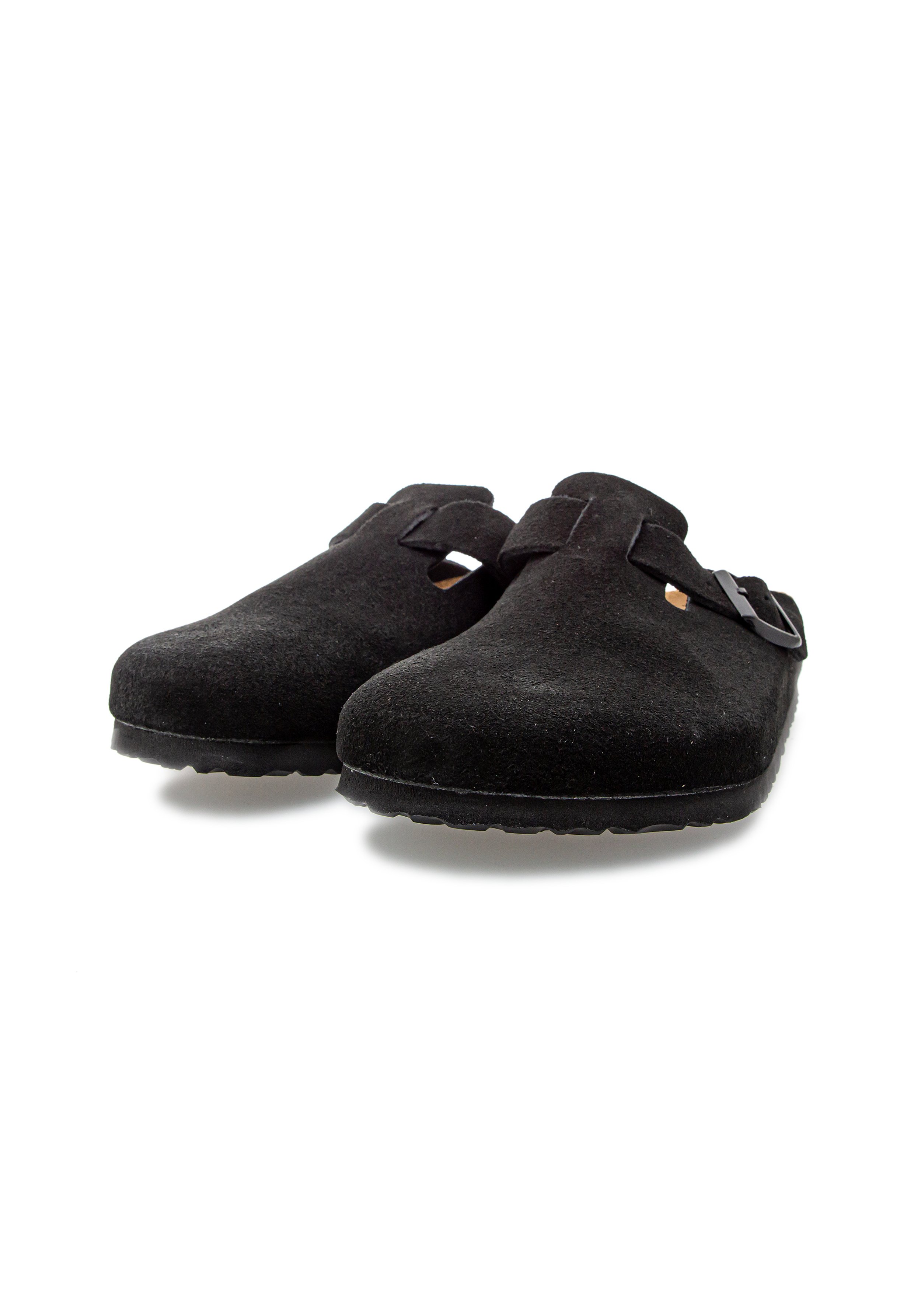 Birkenstock BOSTON SOFT FOOTBED - Muiltjes - black/zwart - Zalando.nl