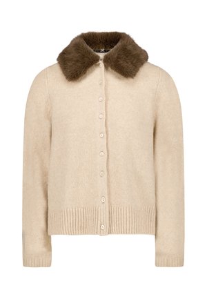 zero, Cardigan - dark cream melange