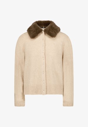 zero, Cardigan - dark cream melange
