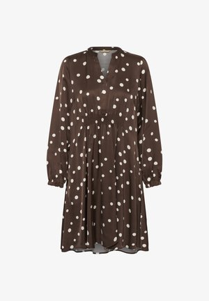 Culture, CUDOTTY BERNA SHORT DRESS - Vestido informal - brown whitecap dot