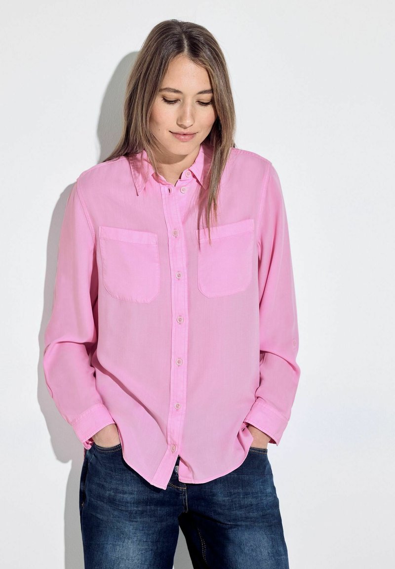 Chemise Jersey Chemisier Femme Chemisier Satin Rose Beige Rosé Élégant