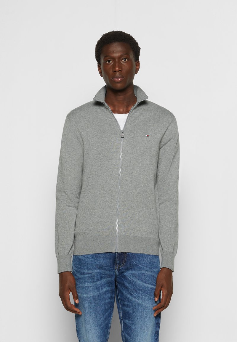 Tommy Hilfiger 1985 ZIP THROUGH - Cardigan - medium grey heather/grey