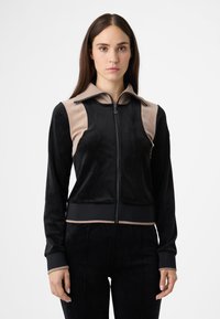 Fila APPAREL ADRIANO SLIM VELOUR TRACK - Kevyt takki - black-taupe gray