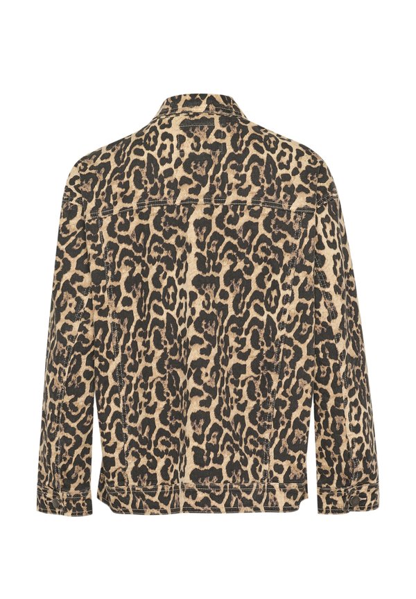 KALEONORA - Denim jacket - naturel leopard print4