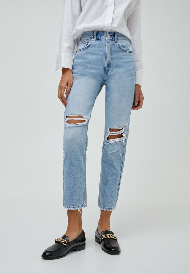 MOM - Jeans Relaxed Fit - mottled light blue
