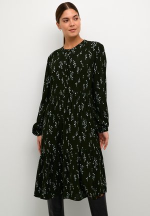 BPROSITA - Day dress - dark green petit flower print