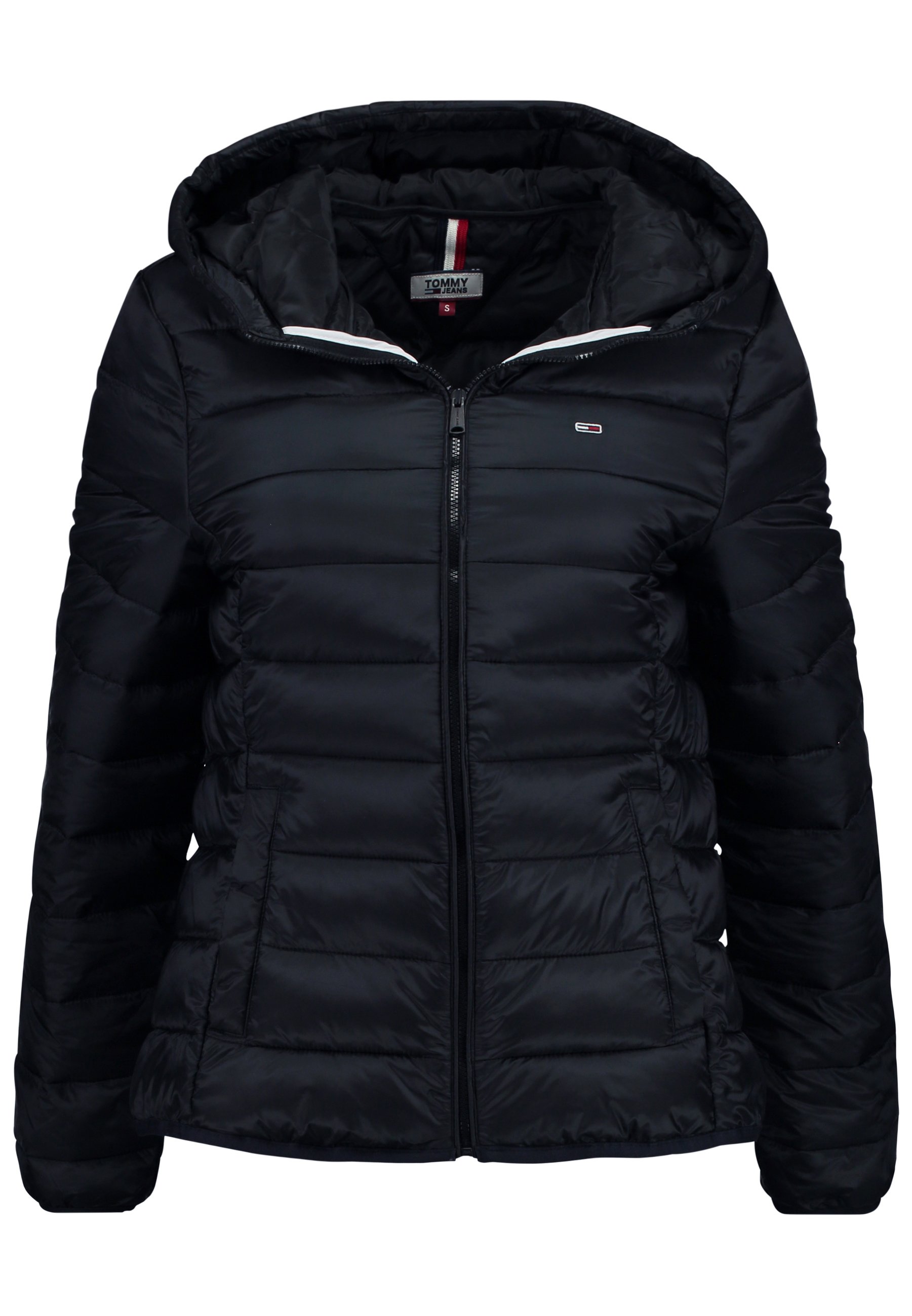 tommy jeans quilted zip through jacket