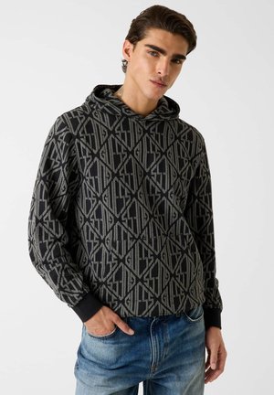 JACQUARD-LOGO - Hoodie - schwarz