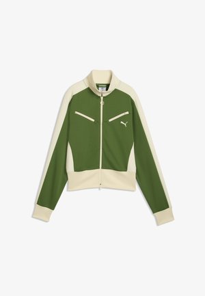 Puma, T7 RETRO TRACK JACKET - Sweatjacke - earthy green-buttercream