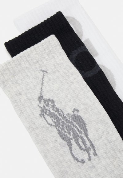 Polo Ralph Lauren TONAL CREW SOCK 3 PACK - Sokker - white/mottled light grey/black