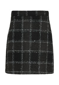 s.Oliver MIT PEPITA MUSTER - Jupe trapèze - schwarz