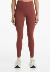 OYSHO COMFORTLUX HIGH - Legíny - kalhoty  - mottled brown